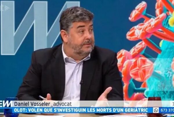 Daniel Vosseler, en el programa de TV-3 'tot es mou' habla de las muertes por covid en un geriátrico.